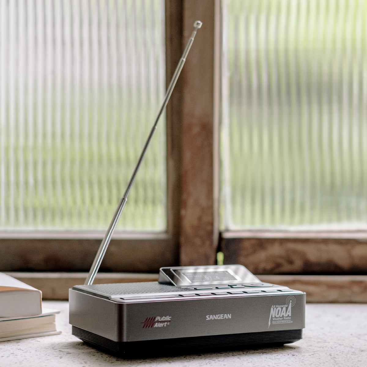 Sangean CL-100 S.A.M.E. Table-Top Weather Hazard Alert with AM / FM-RBDS Alarm Clock NOAA Radio