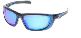 MCR Safety® Swagger® UD1 Blue Safety Glasses With Blue And Mirrored/Anti-Scratch Lens