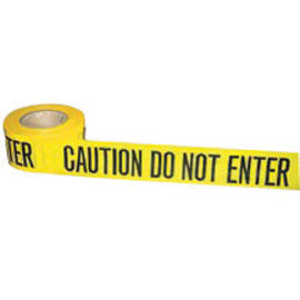 Harris Industries 3" X 1000' Yellow 4 mil Polyethylene BT Series Barricade Tape "CAUTION DO NOT ENTER"