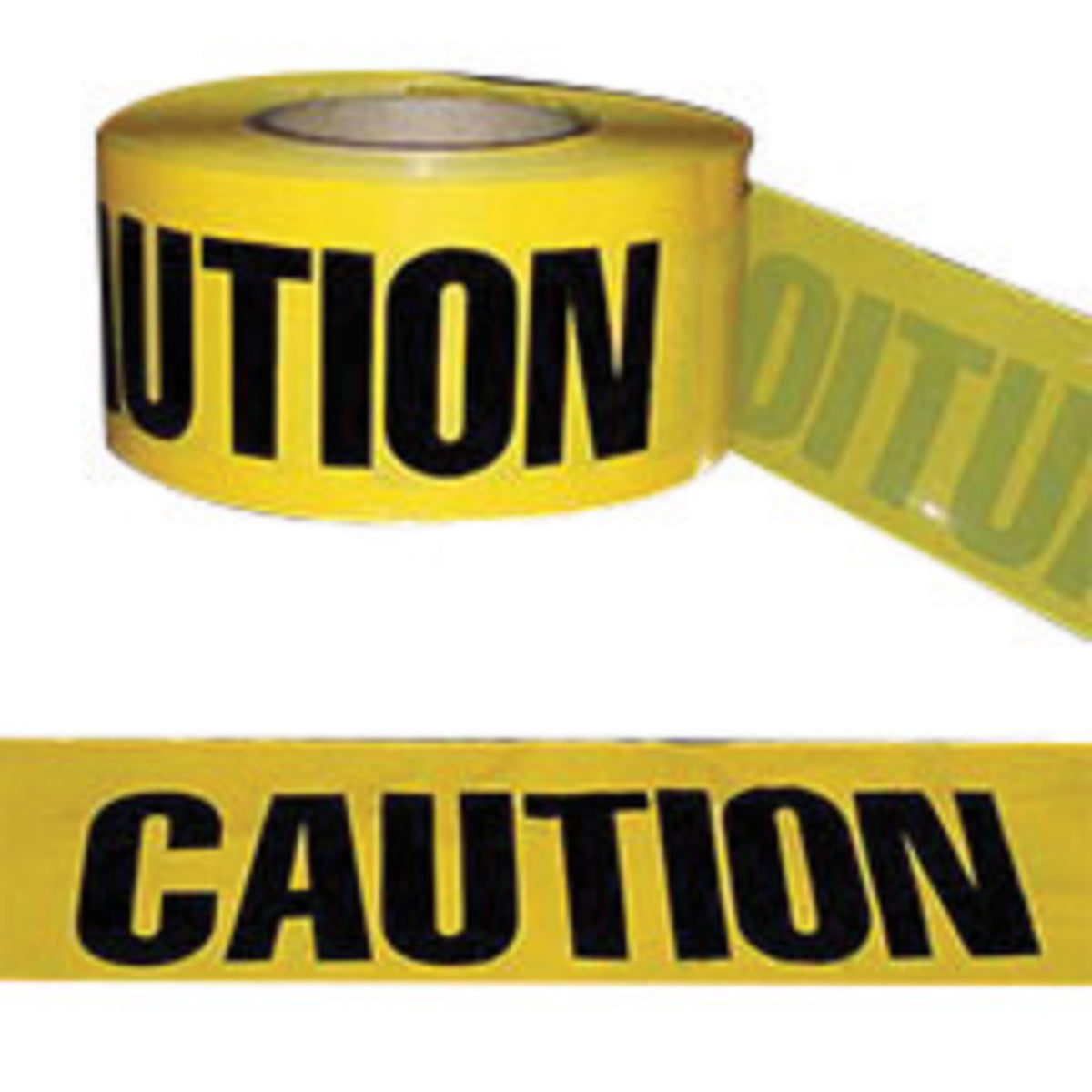 Harris Industries 3" X 1000' Yellow 2 mil Polyethylene BT Series Barricade Tape "CAUTION"