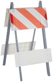 Cortina Safety Products 24" X 12' Orange And White HIP Sheeting And Polyethelene PLASTX Type I Barricade