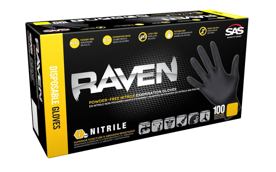 Raven Nitrile Powder Free Gloves- CASE