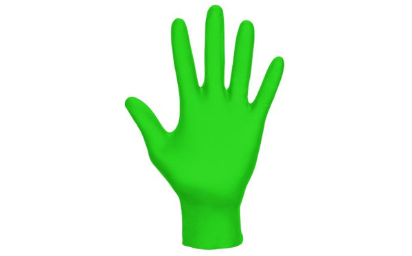 Raven HiViz INVUE- 6mil P/F Nitrile Green Hi-Visibility Glove