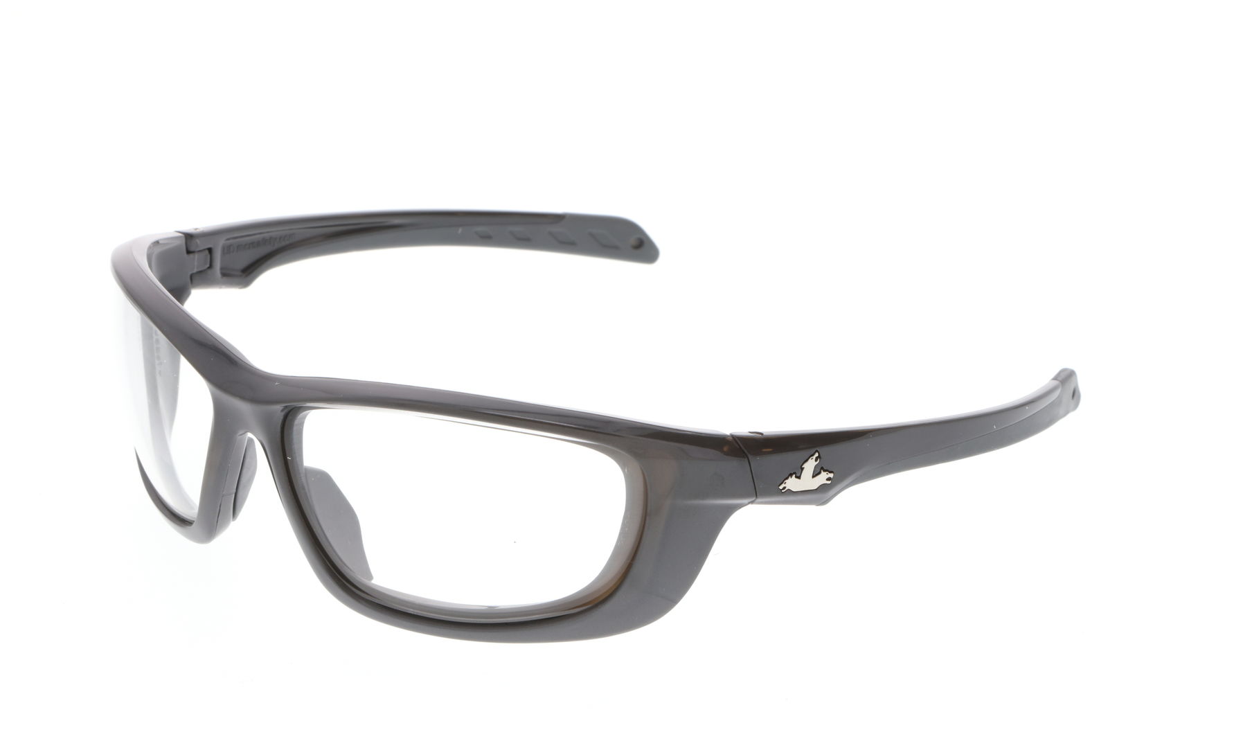 MCR Safety - Swagger® UD1 Series Safety Glasses, Provides Ultra Defense Ballistic Impact Protection - Gun Metal Frame, Clear MAX6