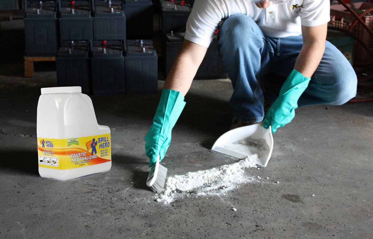 XSORB Caustic Neutralizing Absorbent Bottle 6 qt. - 2/CASE