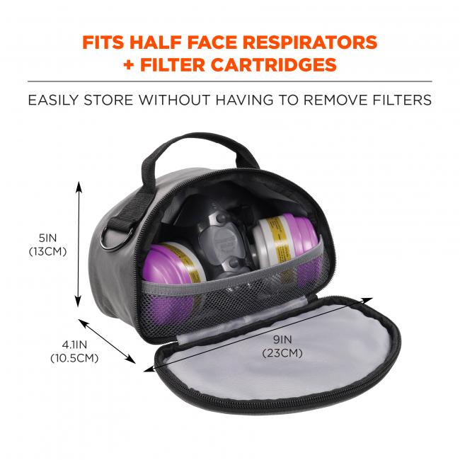 Arsenal 5187 Half and Full Face Respirator Bag - Roll Top Closure