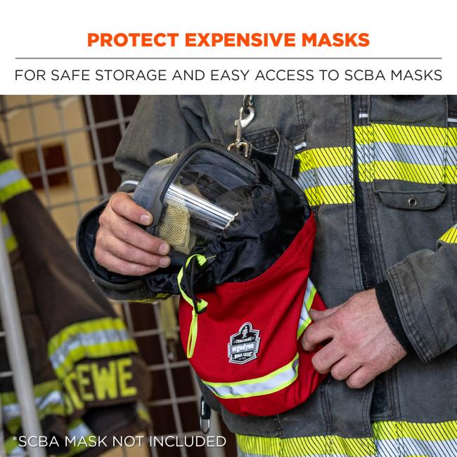 Arsenal 5082L Fleece-Lined Firefighter SCBA Mask Bag - Hook & Loop Bottom Closure