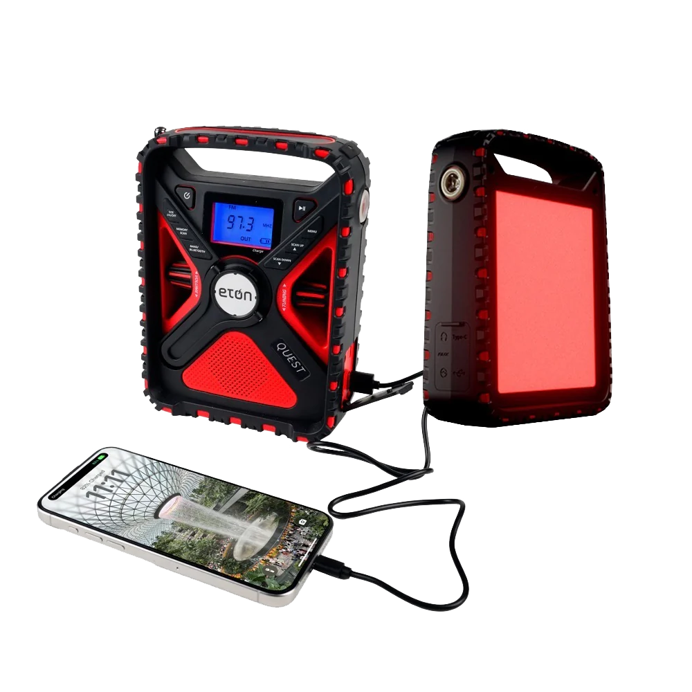 ETON - Quest | Solar Powered NOAA Weather Radio & Emergency Flashlight