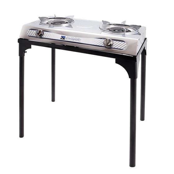 Stainless Steel 2-Burner  Stove With Stand