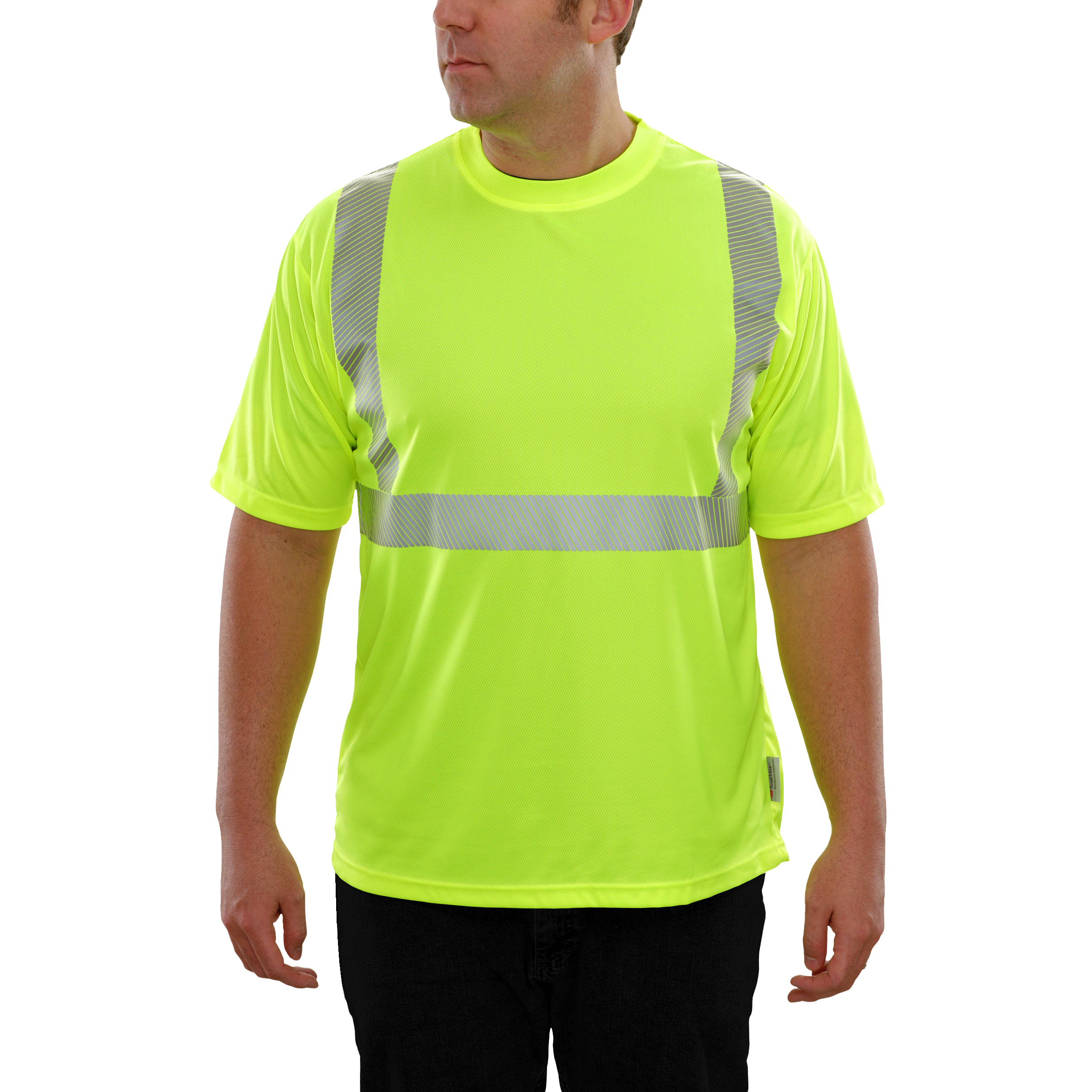 Reflective Apparel High Visibility Shirt Lime Birdseye ANSI 2 Comfort Trim by 3M