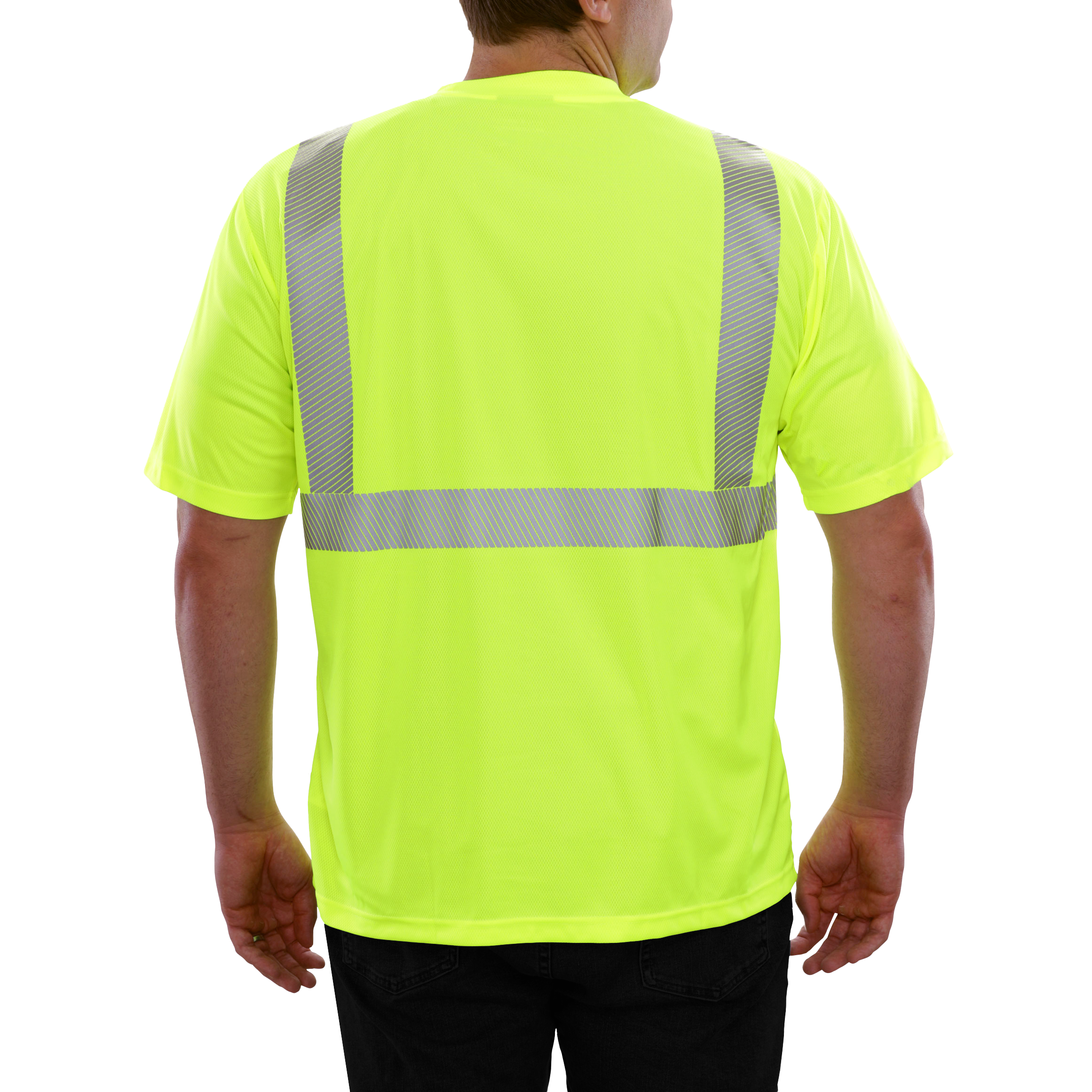 Reflective Apparel High Visibility Shirt Lime Birdseye ANSI 2 Comfort Trim by 3M