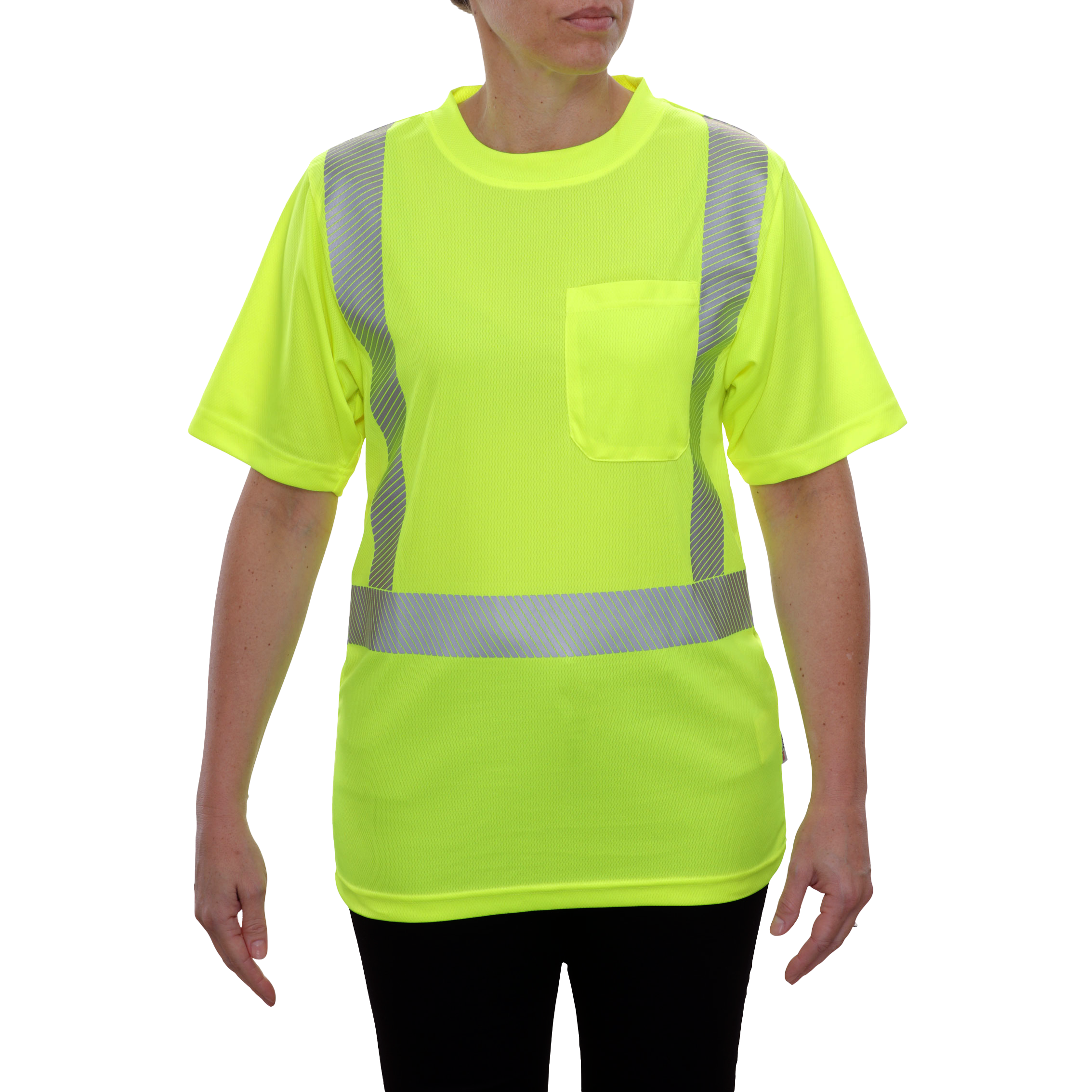 Safety Shirt Hi Vis Pocket Shirt Lime Birdseye Comfort Trim by 3M