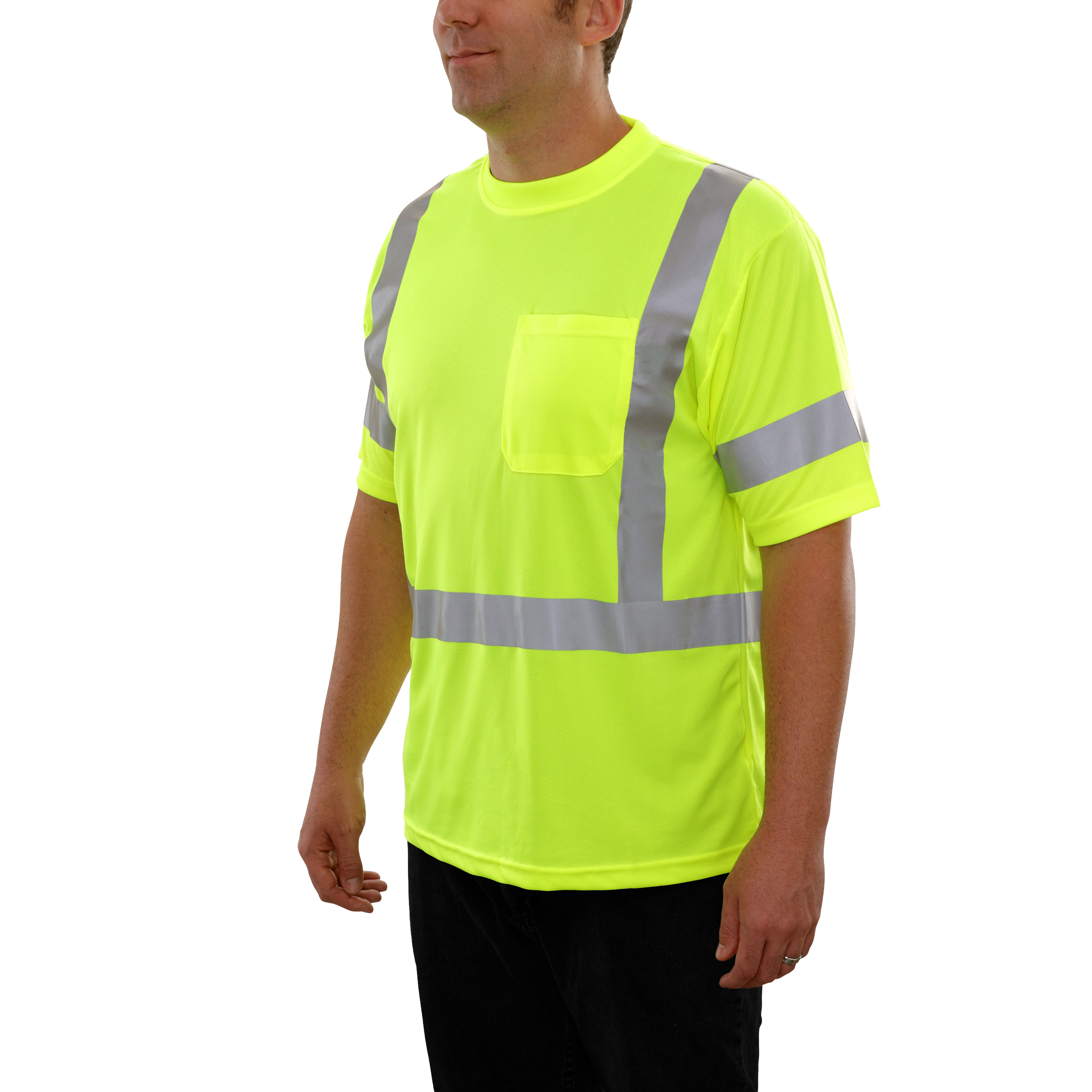 Reflective Apparel High Visibility Shirt Lime Birdseye ANSI 3