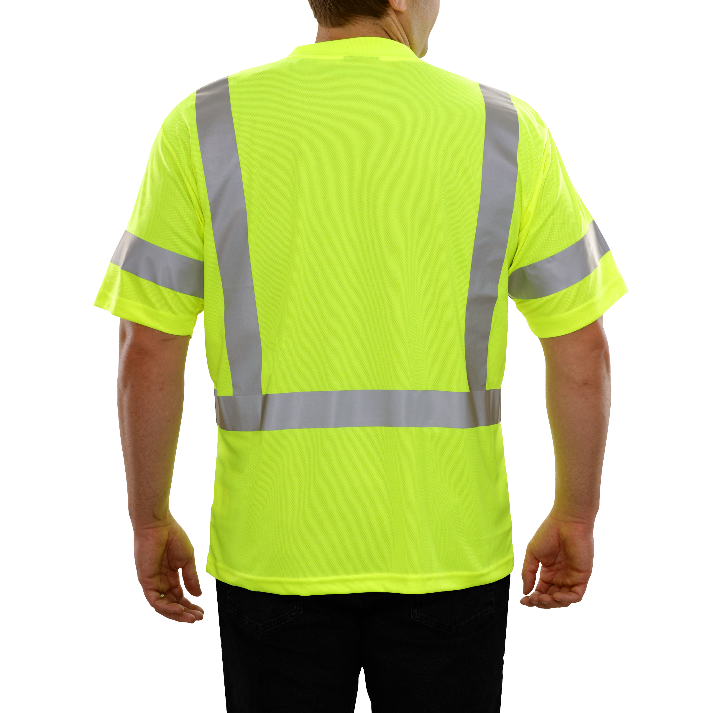 Reflective Apparel High Visibility Shirt Lime Birdseye ANSI 3