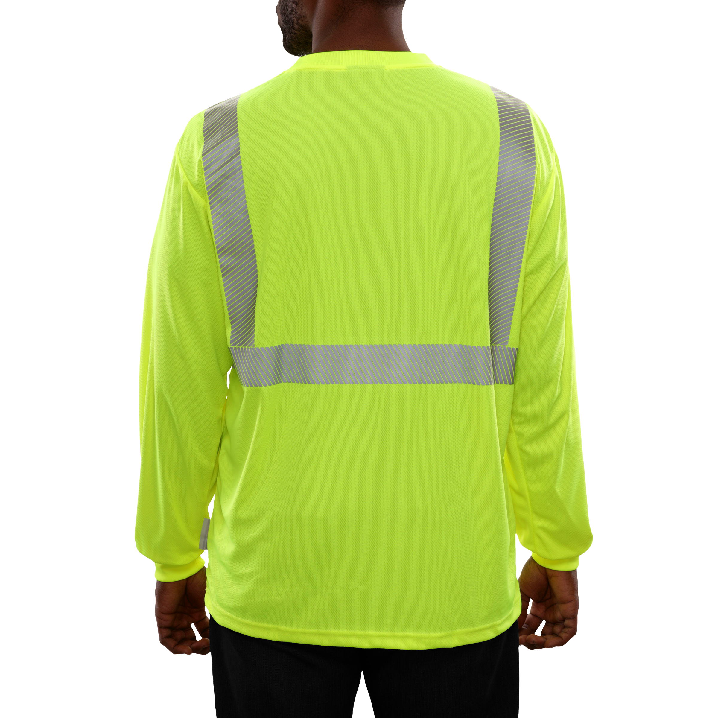 Safety Shirt Hi Vis Pocket Shirt LS Lime Birdseye Comfort Trim by 3M