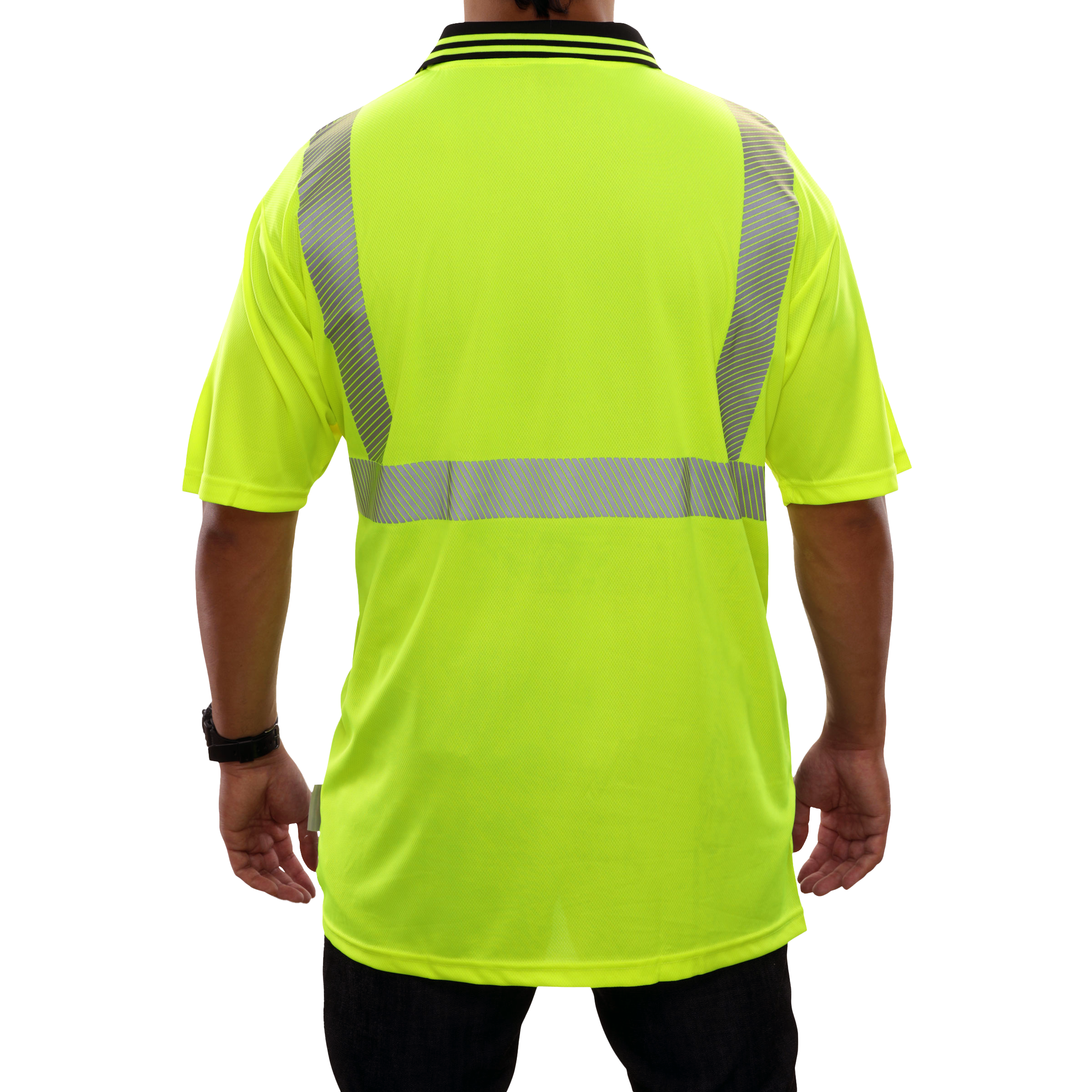 Reflective Apparel High Visibility Polo Shirt Two-Tone Birdseye Comfort Trim by 3M