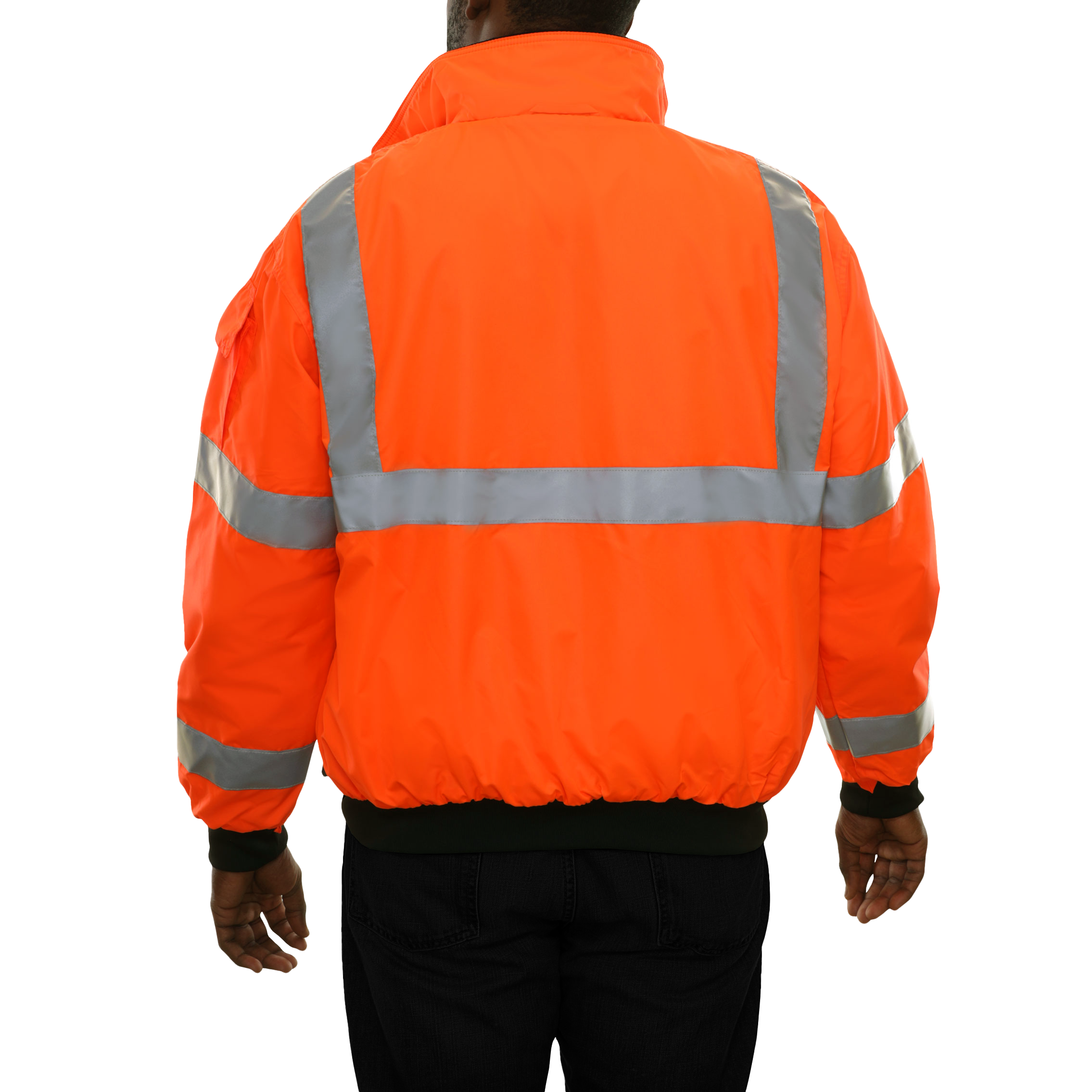 Safety Jacket Orange Hi Vis 3-Season Water Resistant