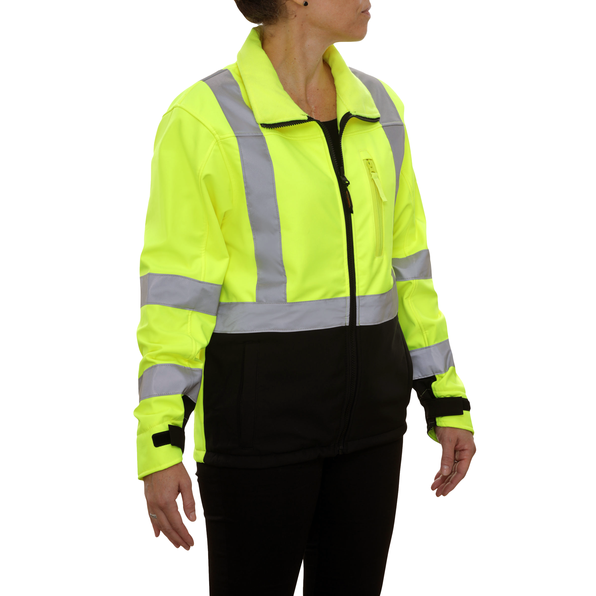 Safety Jacket Hi Vis Soft Shell Water Resistant