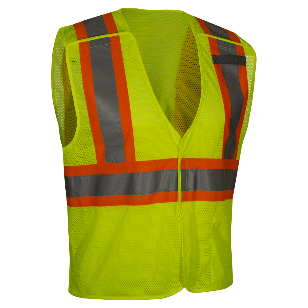 Economy Safety Vest Hi Vis Vest 5pt Breakaway Orange Mesh ANSI 2