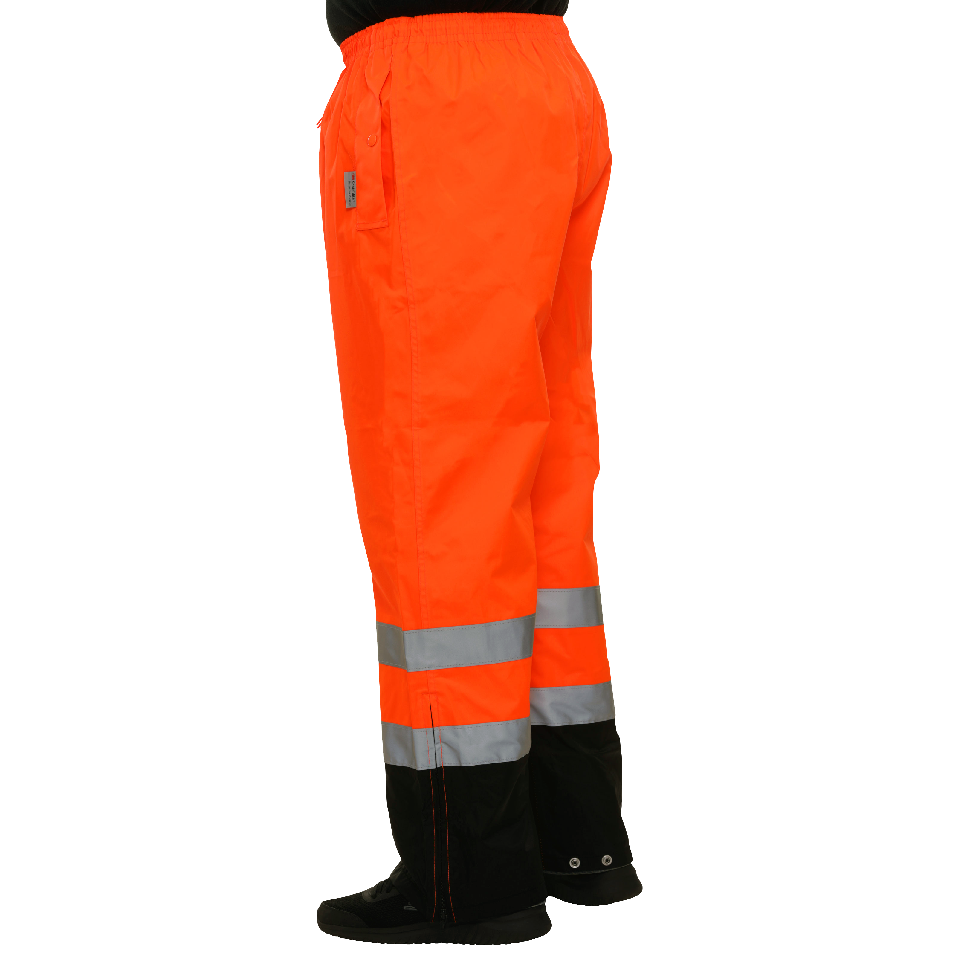 Safety Pants Hi Vis Orange & Black Pants Breathable Waterproof  ANSI E