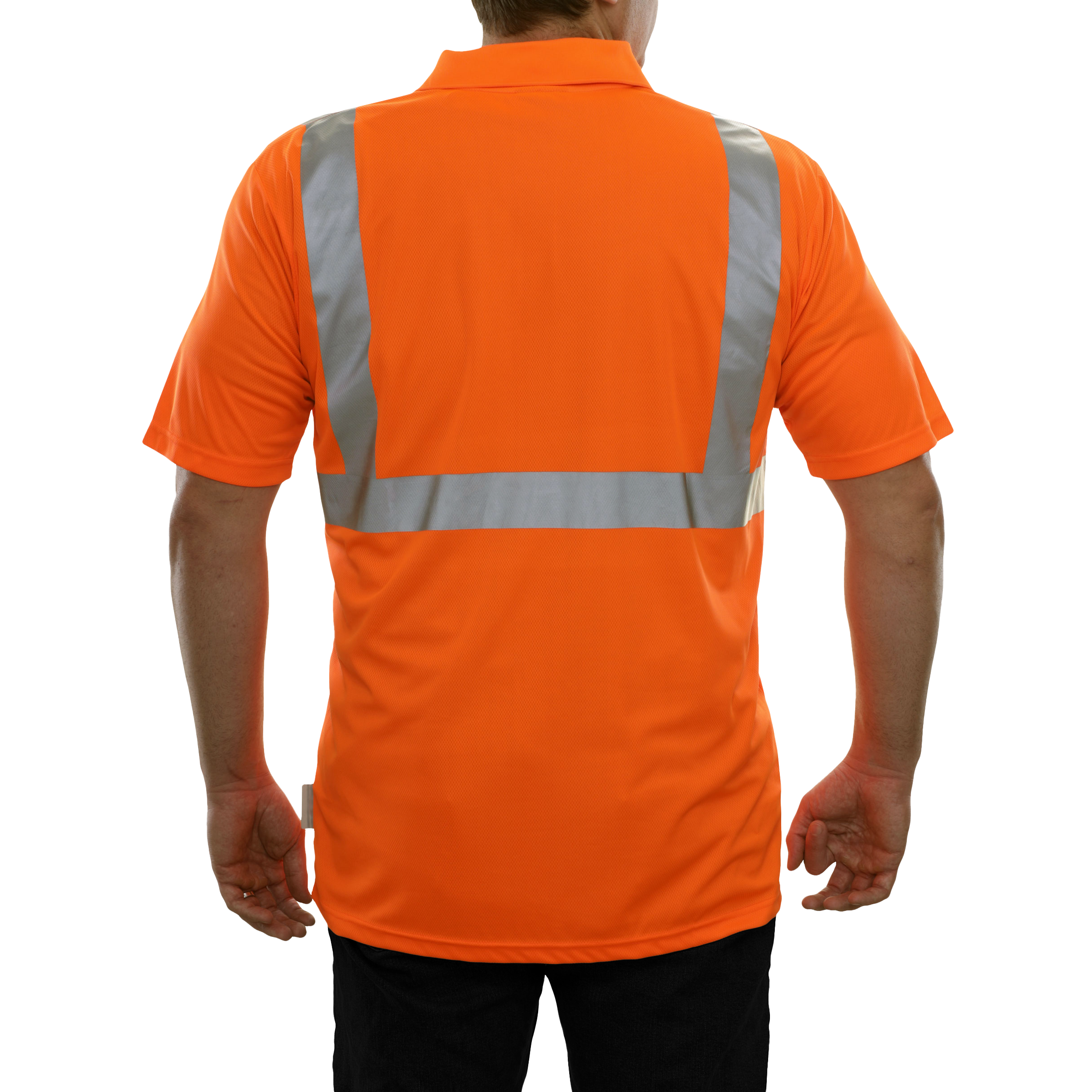 Reflective Apparel High Visibility Polo Shirt Orange Birdseye