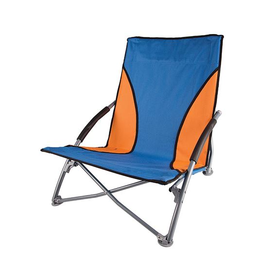 Low-Profile Fold-Up Chair - Blue / Orange