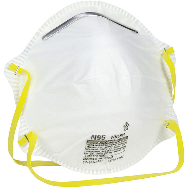 Safety Works N95 Particulate Respirator OSHA & NIOSH Approved (20/Box)