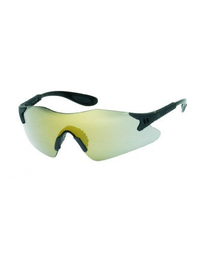 Gray Mirror Lens - Soft Non-Slip Rubber Nose Piece - Fully Adjustable Temples Safety Glasses