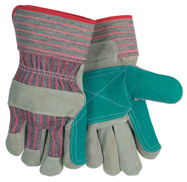 MCR Safety Split Lthr Jointed Dbl Palm w/Rbr Cuff