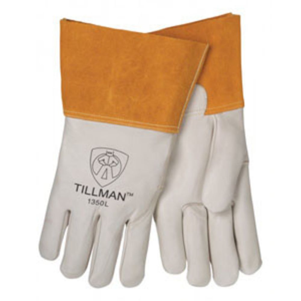 Tillman X-Small Pearl And Gold Leather Unlined MIG, TIG Welders Gloves