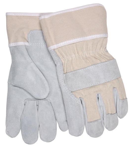 MCR Safety Prem shldr lthr palm PE cuff stripe back