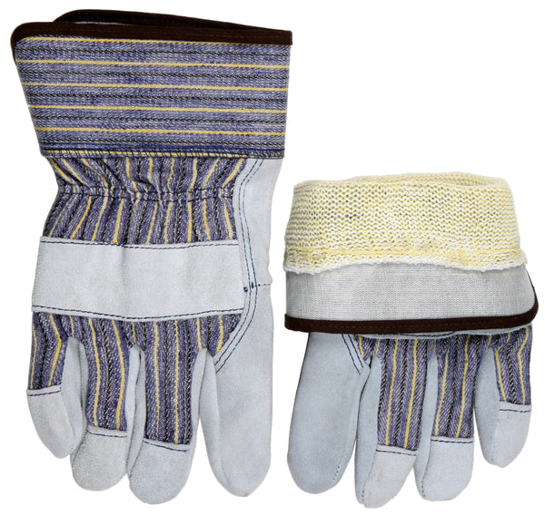 MCR Safety Prem Shldr Lthr Plm Kevlar Lined PE Cuff
