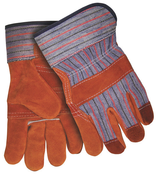 MCR Safety Russet Color Lthr Palm W/Rubberizd Cuff