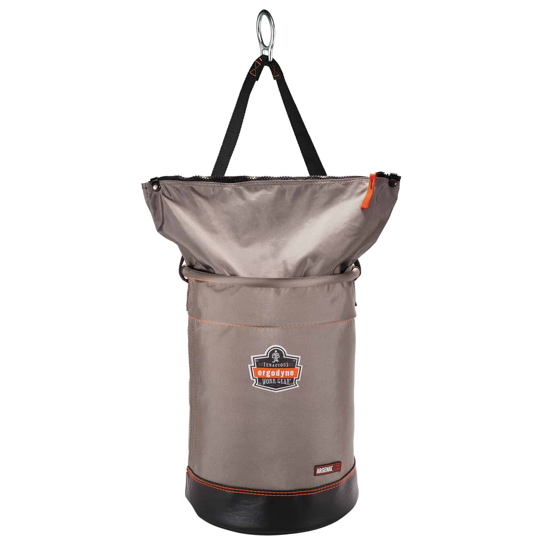 Arsenal 5973 Large Nylon Hoist Bucket Tool Bag - D-Rings, Zipper Top