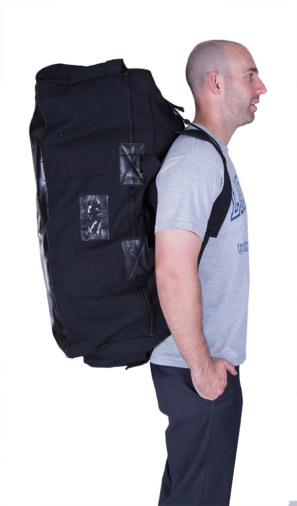 Canvas Tactical Duffle Bag - Black - 34ƒ?? x 15ƒ?? x 12ƒ??