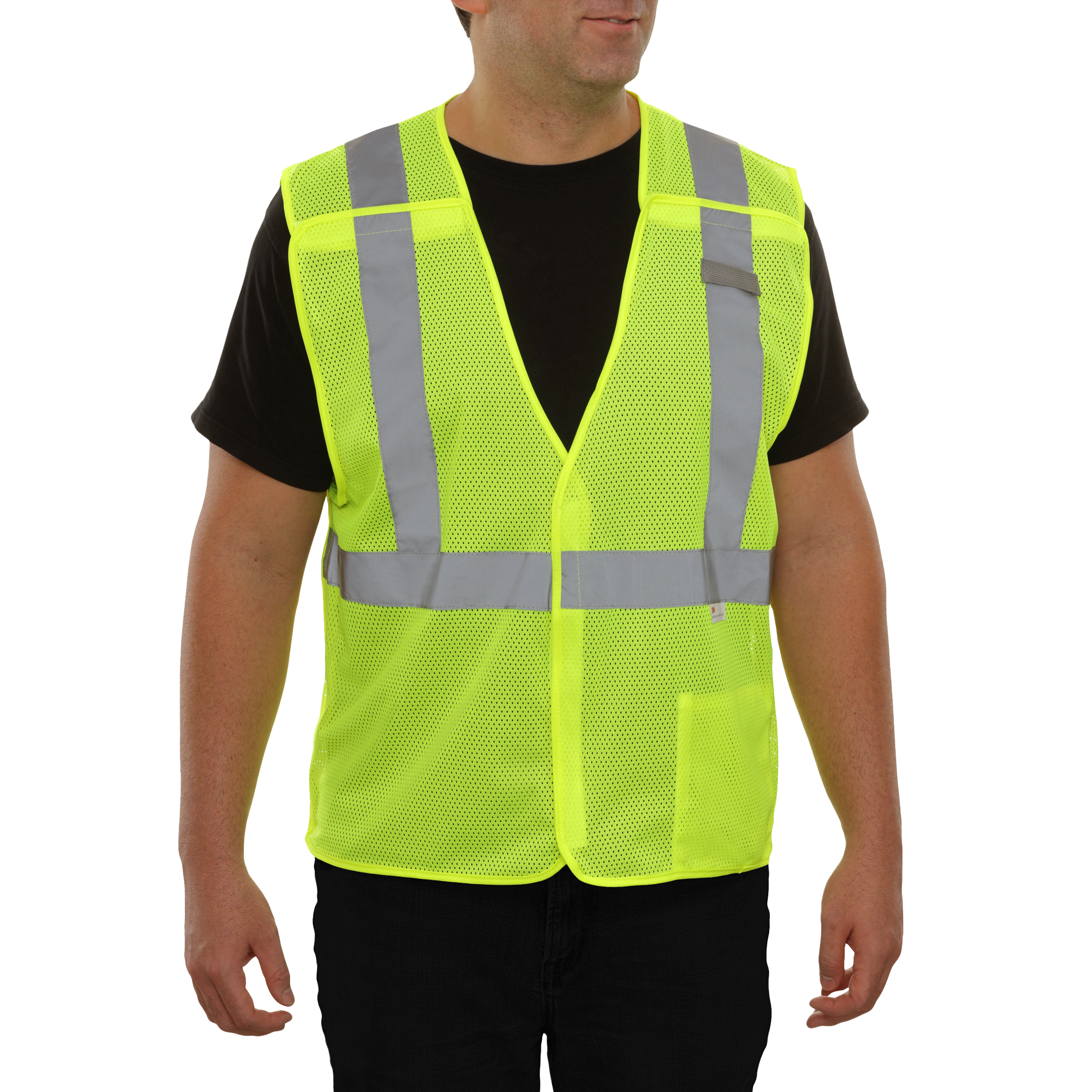 Economy Safety Vest Hi Vis Vest 5pt Breakaway Mesh Yellow-Green ANSI 2
