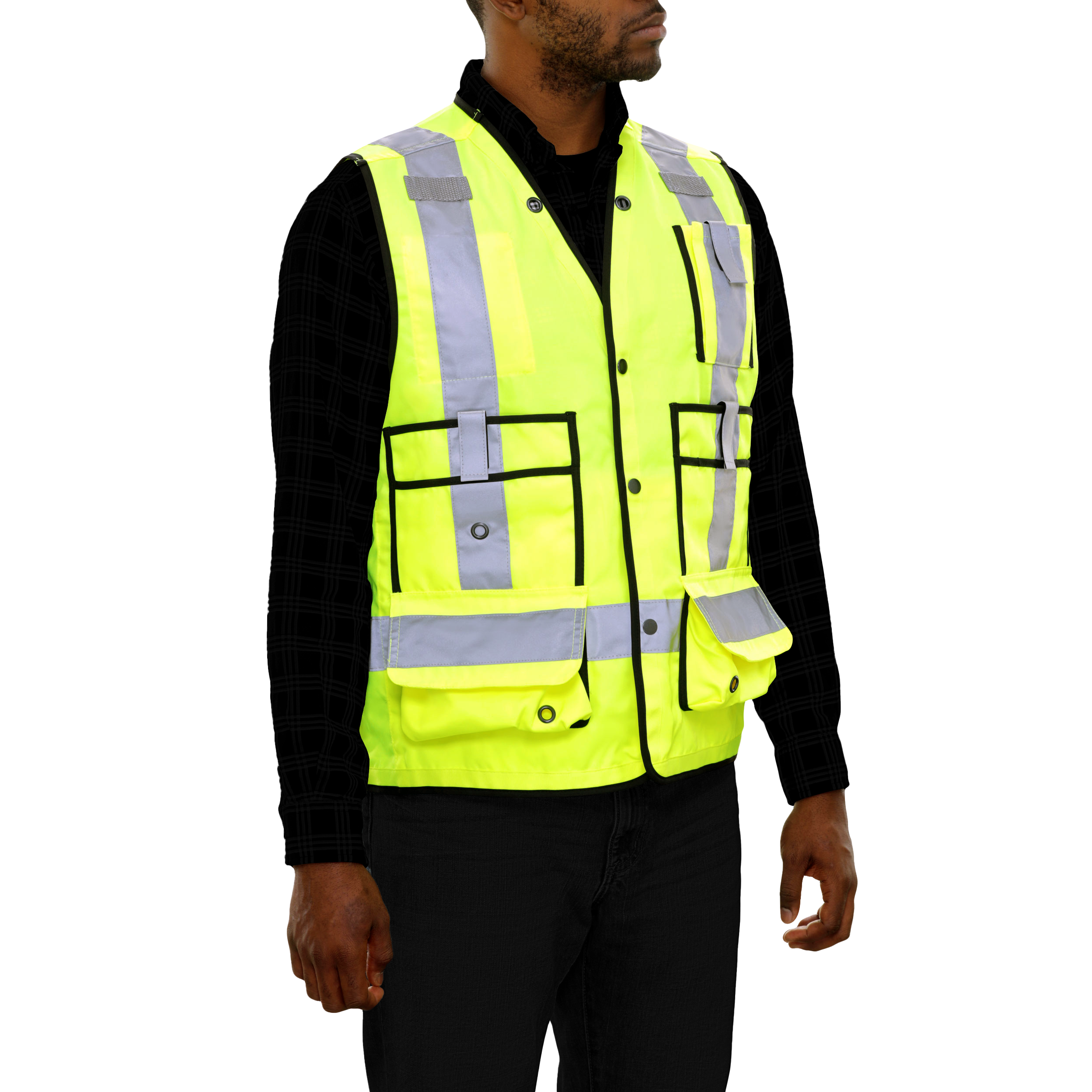 Surveyor Vest Hi Vis Multi-Pocket Vest Woven