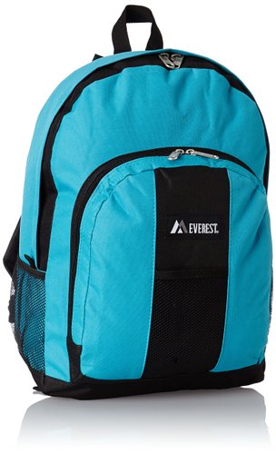 Everest Luggage Backpack with Front and Side Pockets  - Turquoise