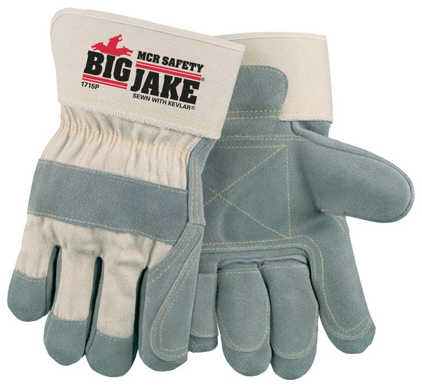 MCR Safety Big Jake Dbl leather palm and fingers