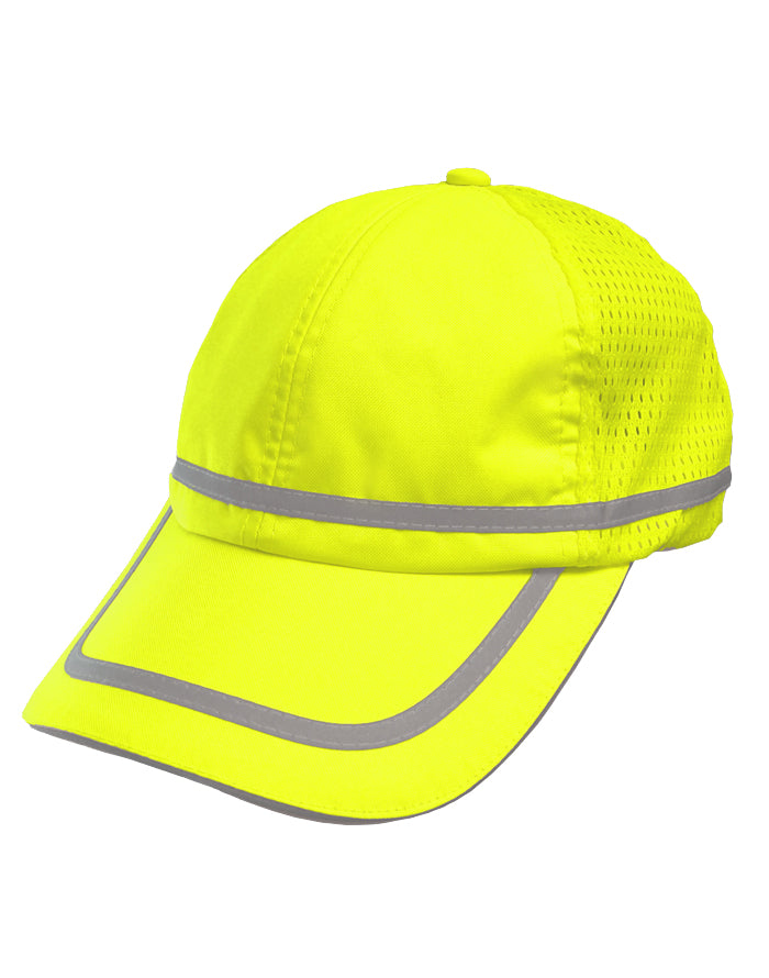 Safety Baseball Hat Hi Vis Cap Adjustable Cotton Sweatband
