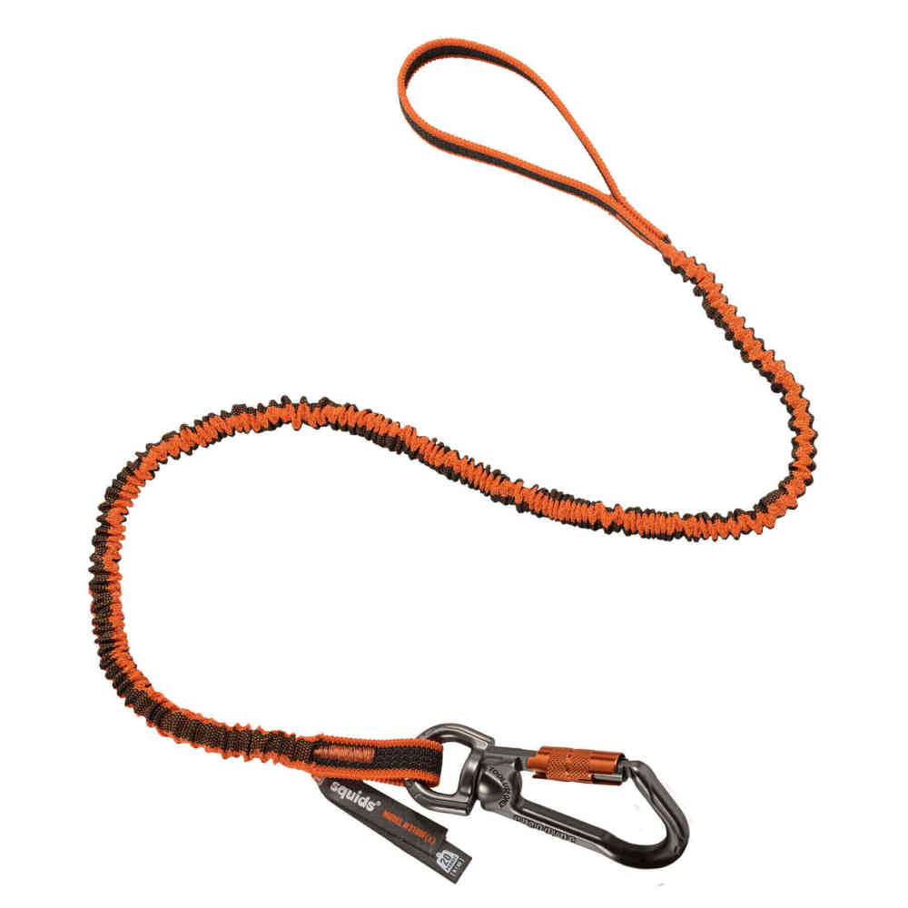 Squids 3109F(x) Tool Lanyard - Double-Locking Swivel Carabiner + Loop - 25lbs