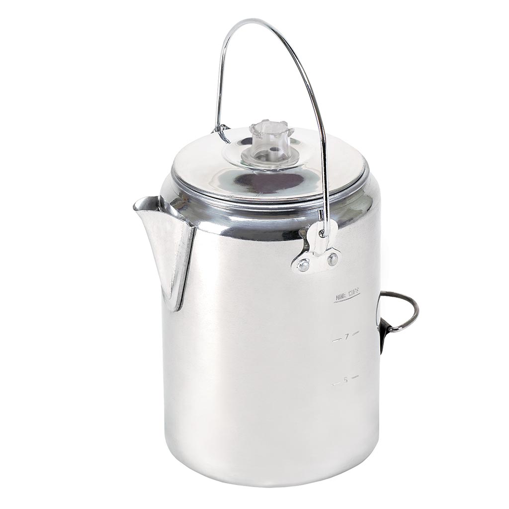 Aluminum Percolator Coffee Pot - 9 Cup