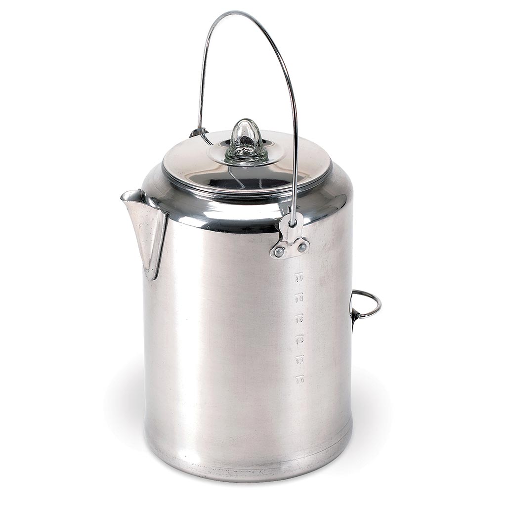 Stansport Enamel Coffee Pot 8 Cup Percolator With Basket