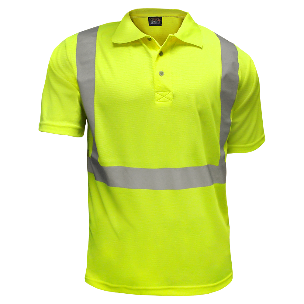 Safety Polo Hi Vis Polo Shirt Lime Birdseye ANSI 2