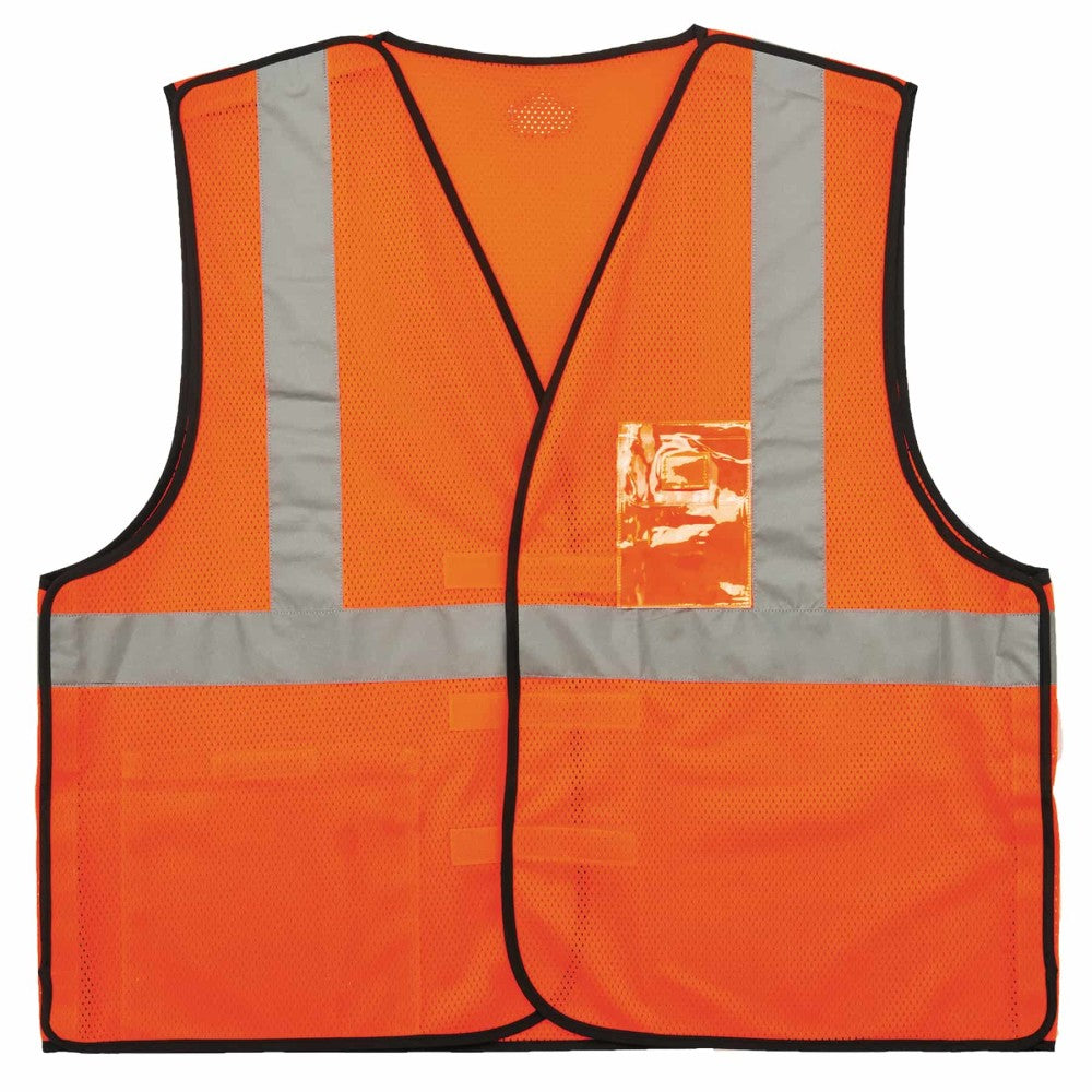 GloWear 8216BA Breakaway Mesh Hi-Vis Safety Vest - Type R Class 2 ID Badge Holder