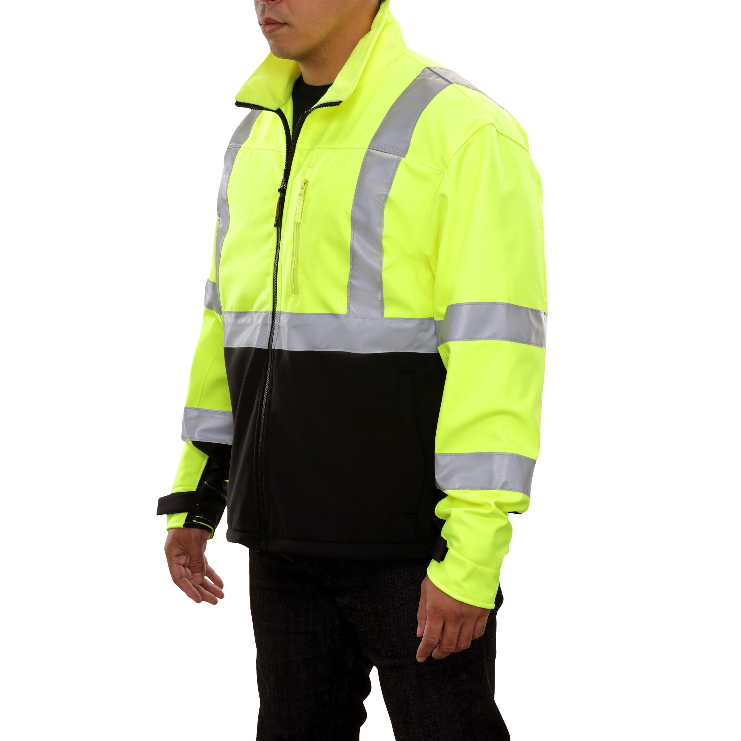 Safety Jacket Hi Vis Soft Shell Water Resistant