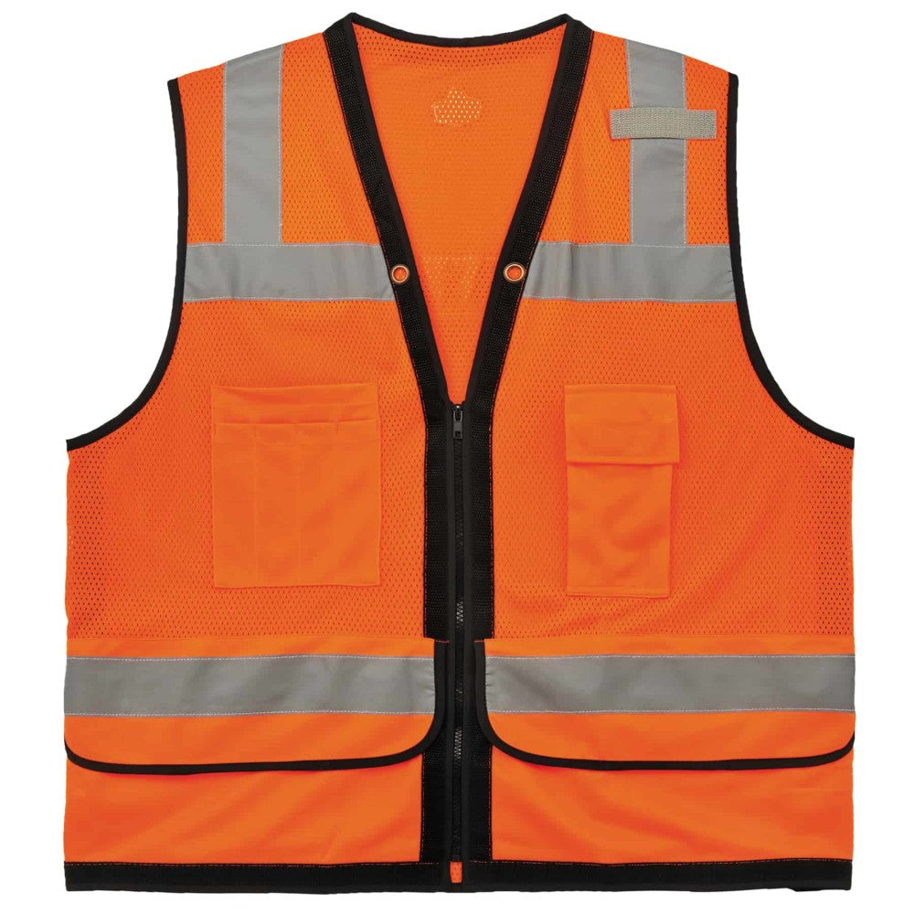 GloWear 8253HDZ Heavy-Duty Mesh Surveyors Vest - Type R Class 2 Zipper