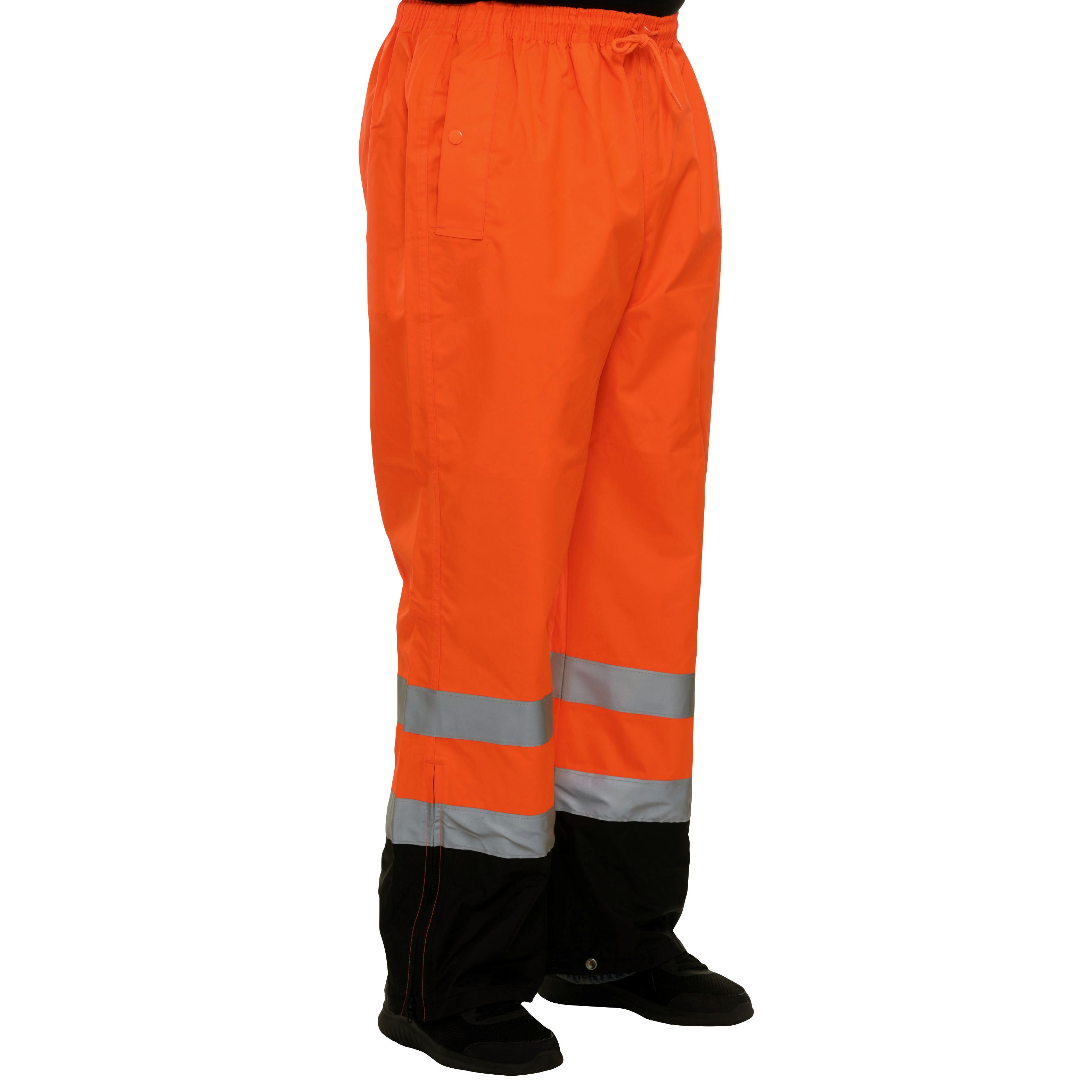 Safety Pants Hi Vis Orange & Black Pants Breathable Waterproof  ANSI E