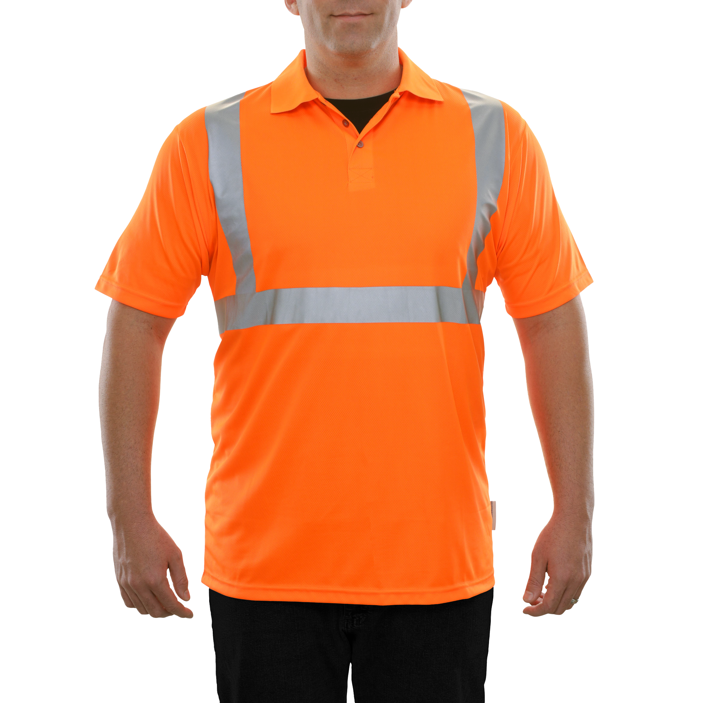 Reflective Apparel High Visibility Polo Shirt Orange Birdseye
