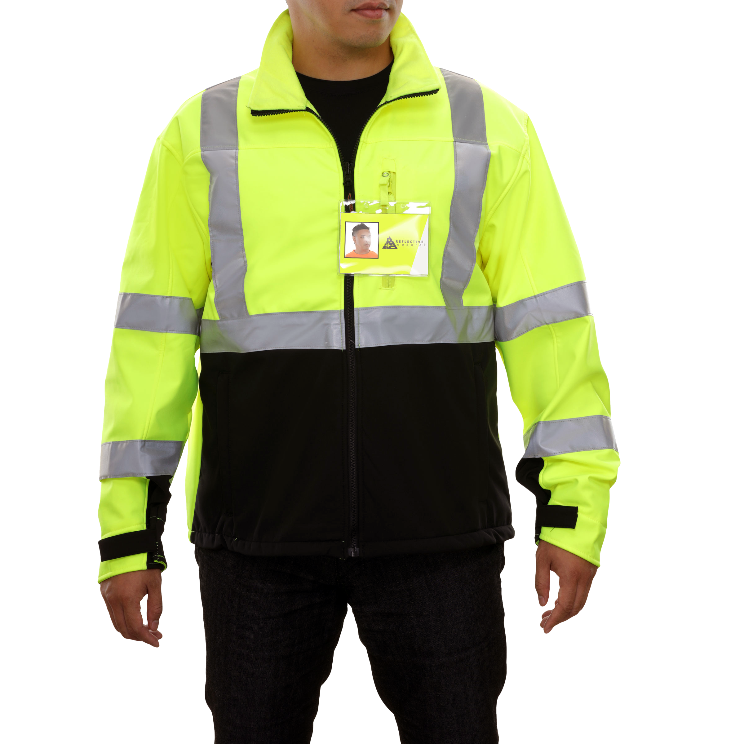 Safety Jacket Hi Vis Soft Shell Water Resistant